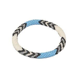 Sashka Blue White Black Arrow Beaded Bracelet